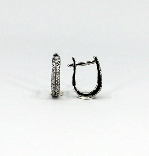 Visací stříbrné náušnice se zirkony 306059002