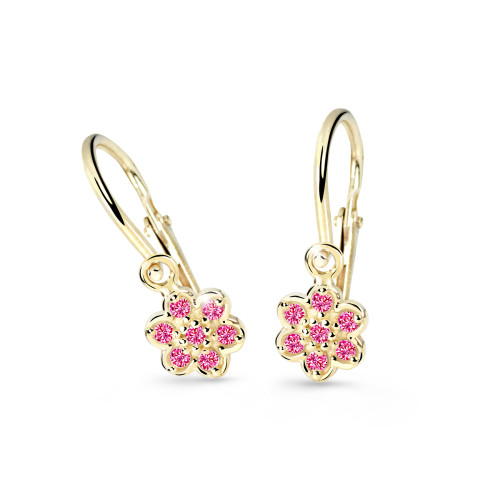 Zlaté dětské náušnice Cutie Jewellery C2746Z-Tcf Red