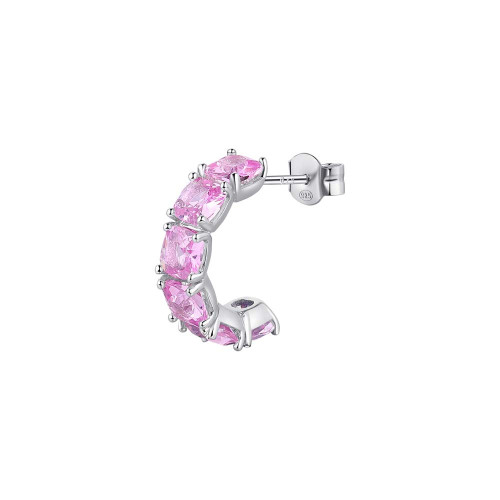 Dámské stříbrné náušnice Brosway Fancy Vibrant Pink FVP10