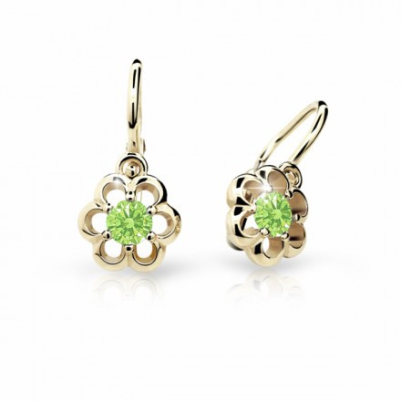 Náušnice pro miminka Cutie C1947Z-Peridot Green