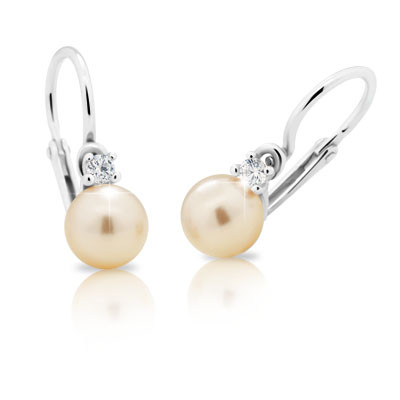 Dětské náušnice s perlou Swarovski C2392