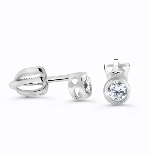 Náušnice z bílého zlata s diamanty DZ62231-30-00-X-2