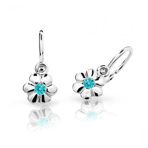 Dětské naušničky z bílého zlata Cutie Jewellery C1736B-Mint Green