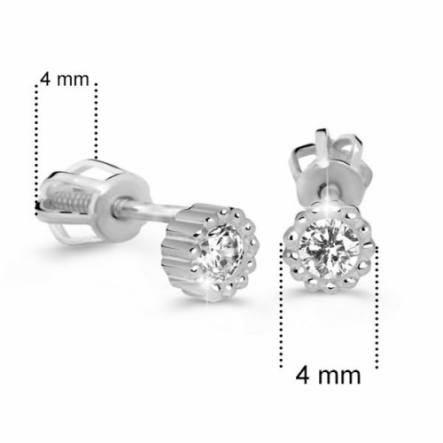 Zlaté náušnice na šroubek Z60236W