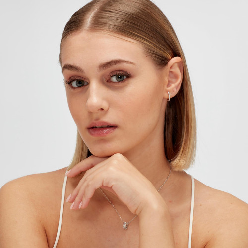 Dámská stříbrná náušnice Brosway Fancy Infinite White