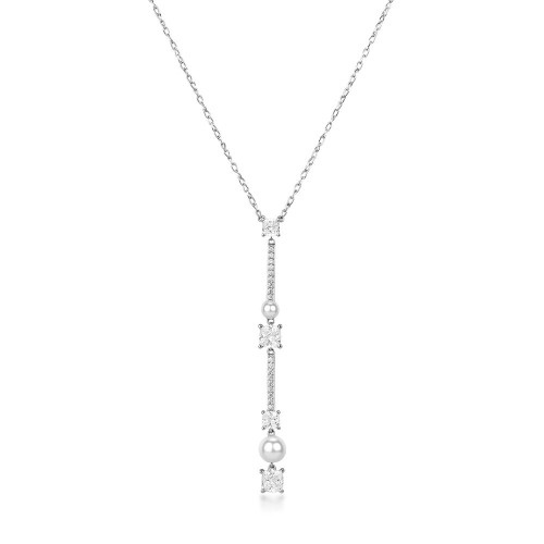 Elegantní stříbrný náhrdelník se zirkony Brosway Fancy Infinite White FIW169