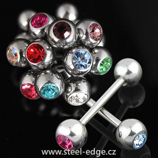 Piercing do jazyku s kamínkem SEHBJBS03