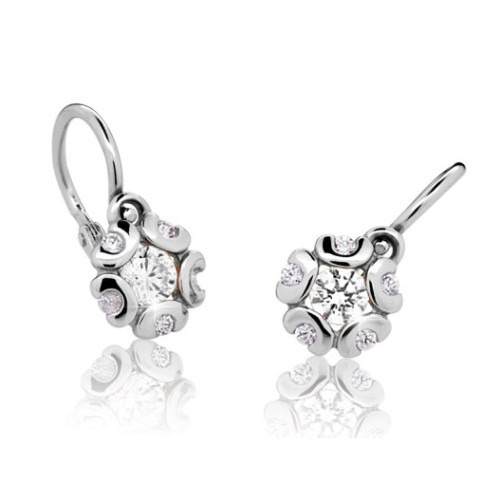 Cutie Jewellery dětské náušnice C2178B CZ White
