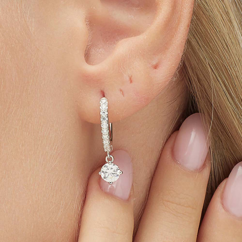 Stříbrná náušnice Brosway Fancy Infinite White FIW90