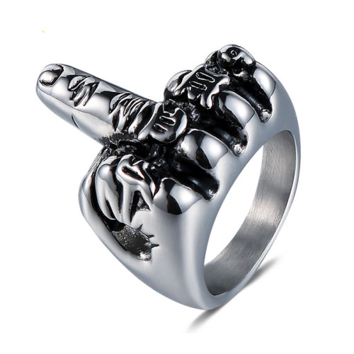 Ocelový prsten Fuck Off WJHC45