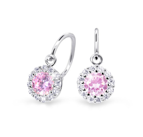 Zlaté dětské naušnice Cutie Jewellery C2745B Růžová