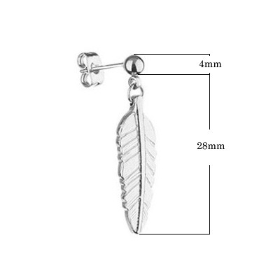 Náušnice peříčka chirurgická ocel WJHE61