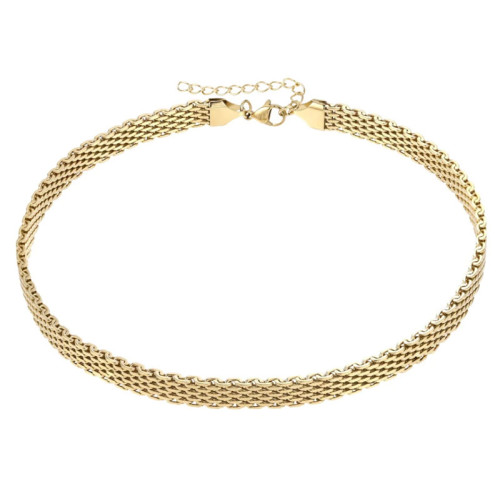 Pozlacený náhrdelník choker chirurgická ocel NSS1041