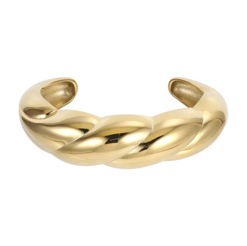 Pozlacený náramek bangle z chirurgické oceli MBSG25GD