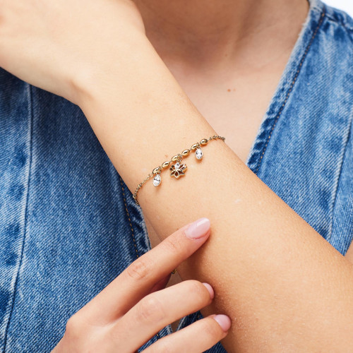 Dámský pozlacený náramek z chirurgické oceli na ruce – elegantní doplněk na každý den Brosway CHAKRA BHKB260