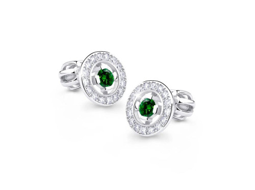 Náušnice z bílého zlata na šroubek Z6413-1988BGR