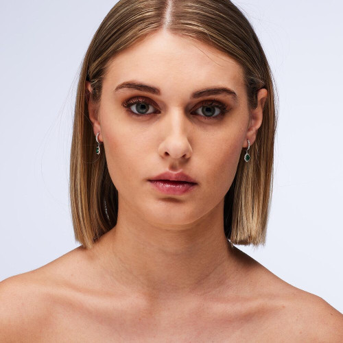 Dámské stříbrné náušnice Brosway Fancy Life Green FLG142