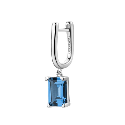Visací stříbrná náušnice Brosway Fancy Freedom Blue FFB07